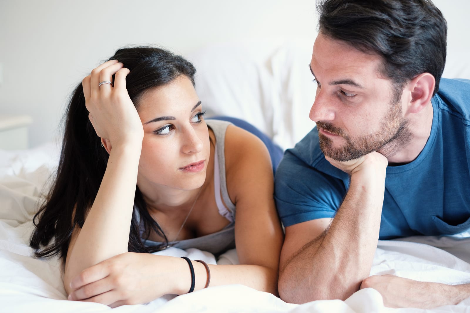 Couple having problem and feeling sad after big argument