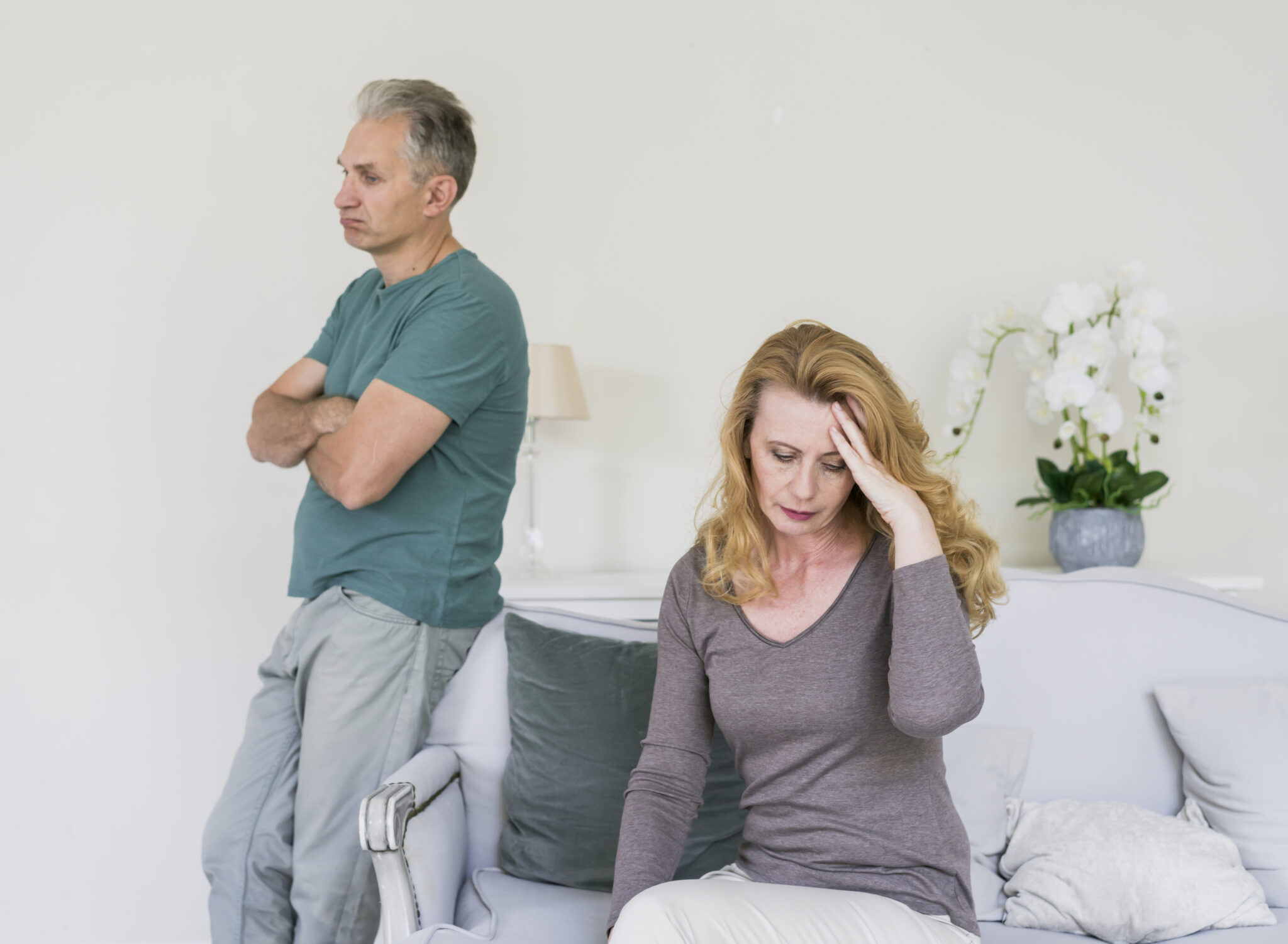 Couple fighting during menopause