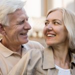 Woman in menopause and her partner happy together