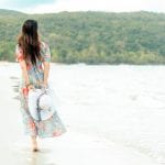 Woman Walking on the Beach